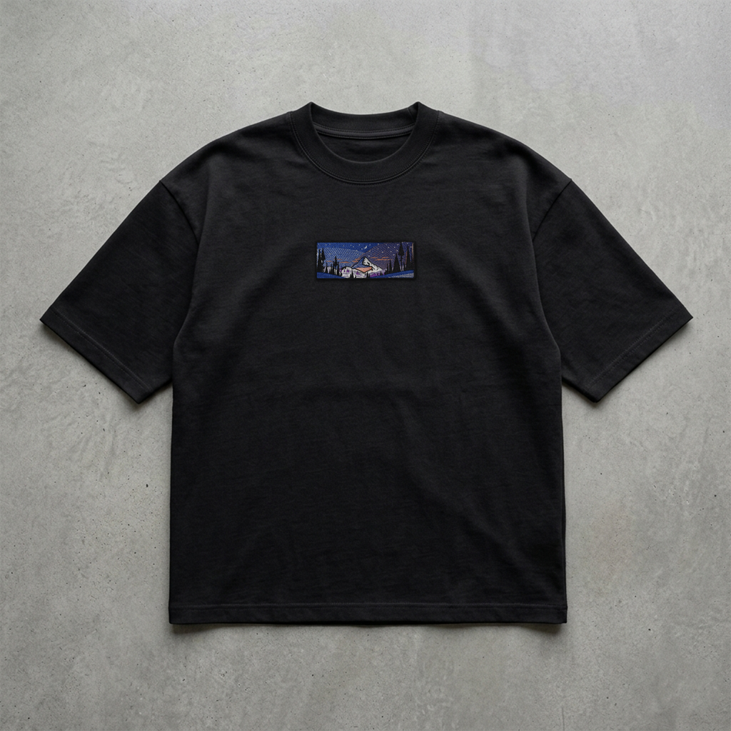 Gece Yarısı Nakışlı Tshirt
