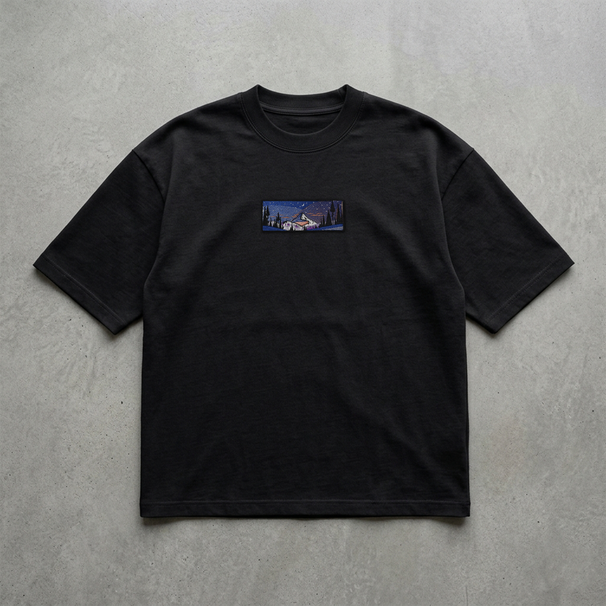 Gece Yarısı Nakışlı Tshirt