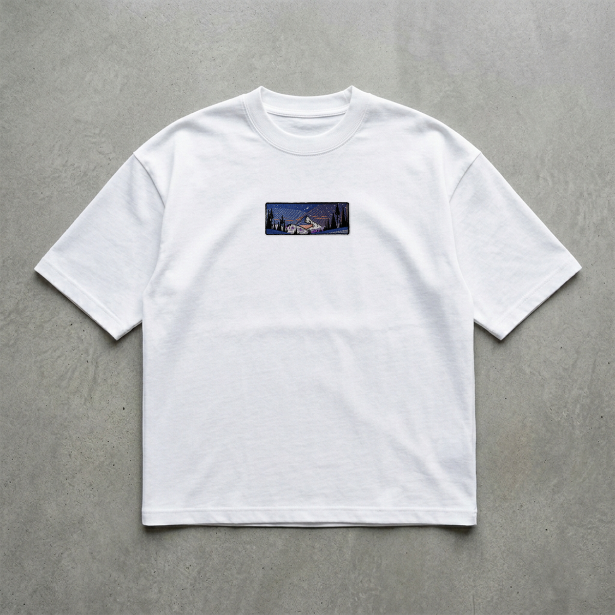 Gece Yarısı Nakışlı Tshirt