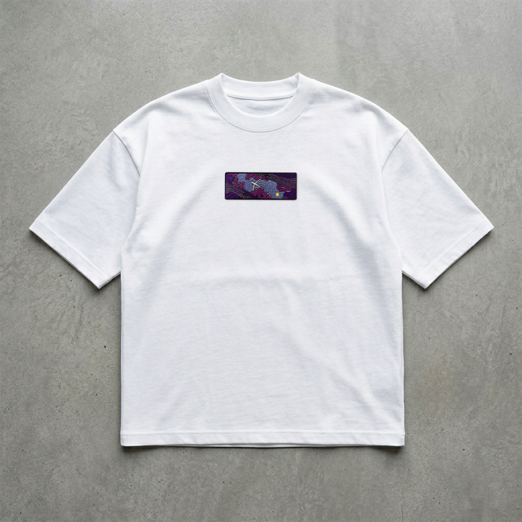 Purple Horizon Nakışlı Tshirt
