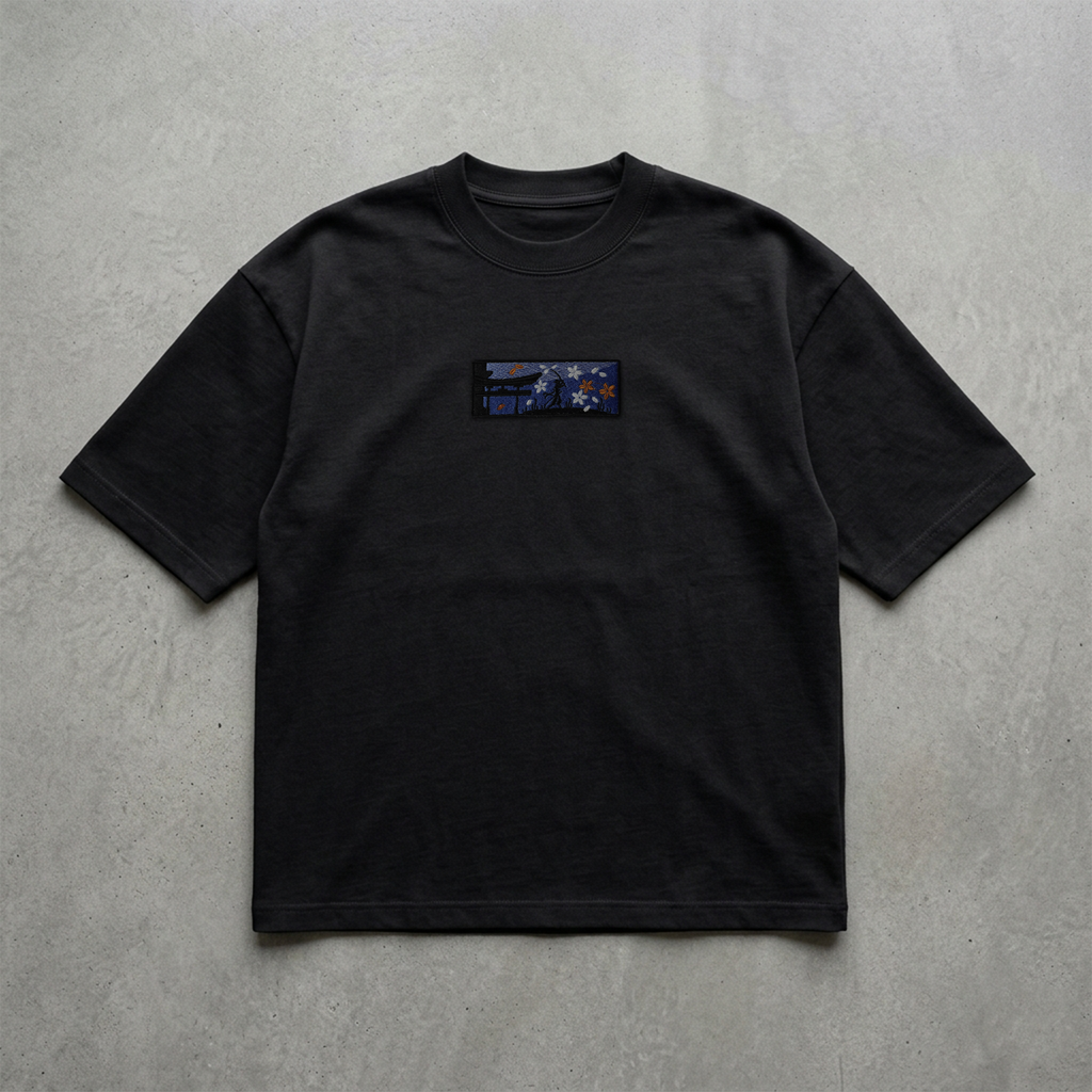 Samuray Yolu Nakışlı Tshirt