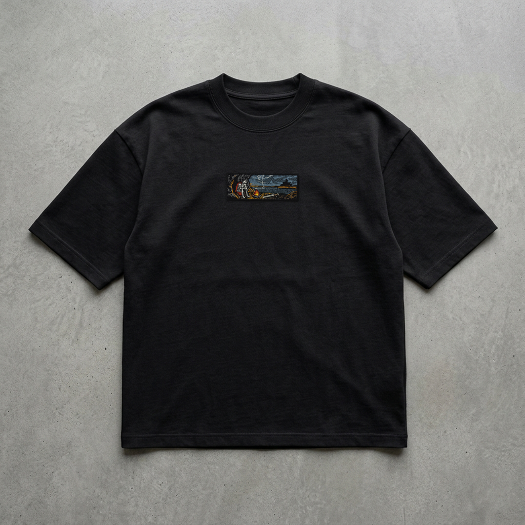 Lone Knight Nakışlı Tshirt