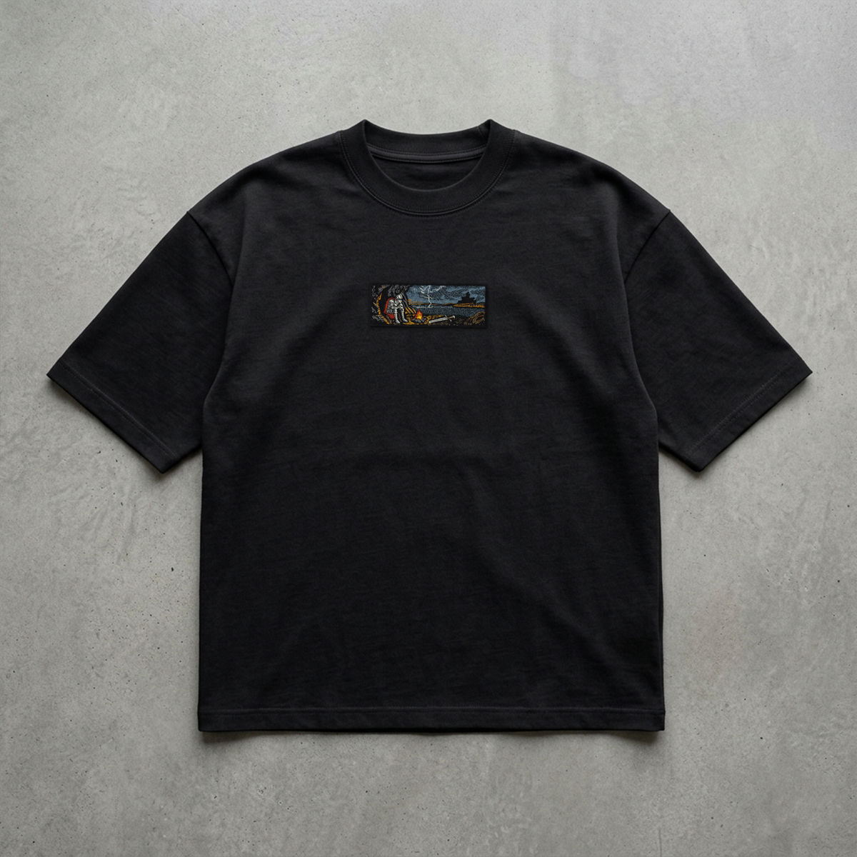 Lone Knight Nakışlı Tshirt