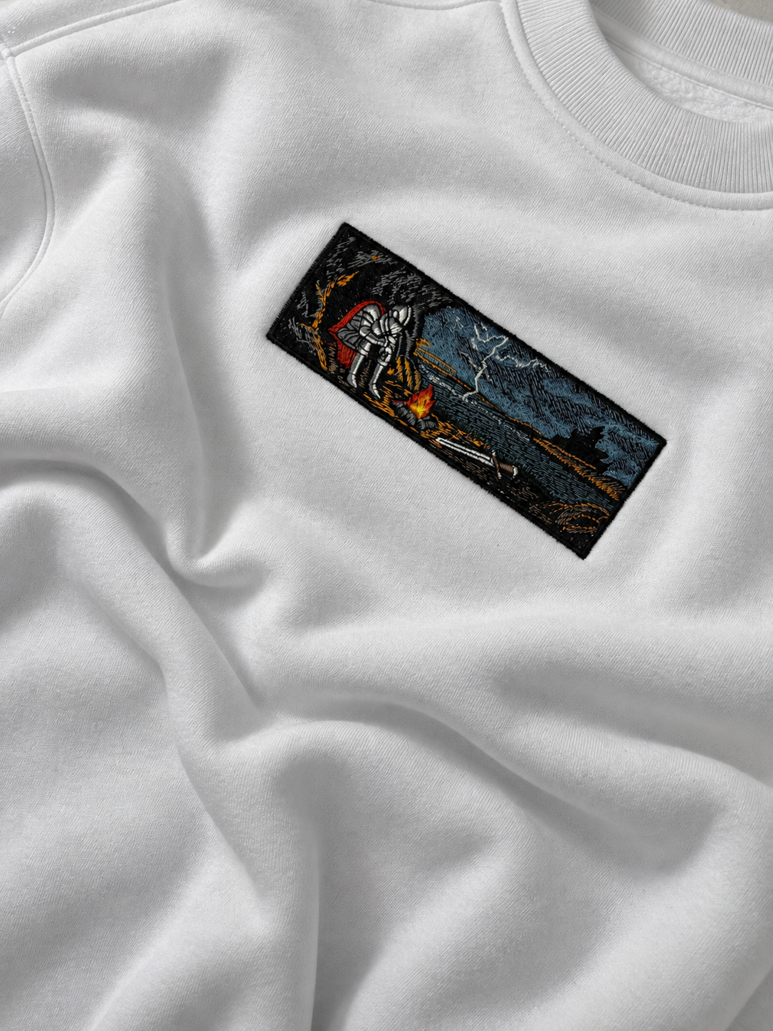 Lone Knight Nakışlı Sweatshirt