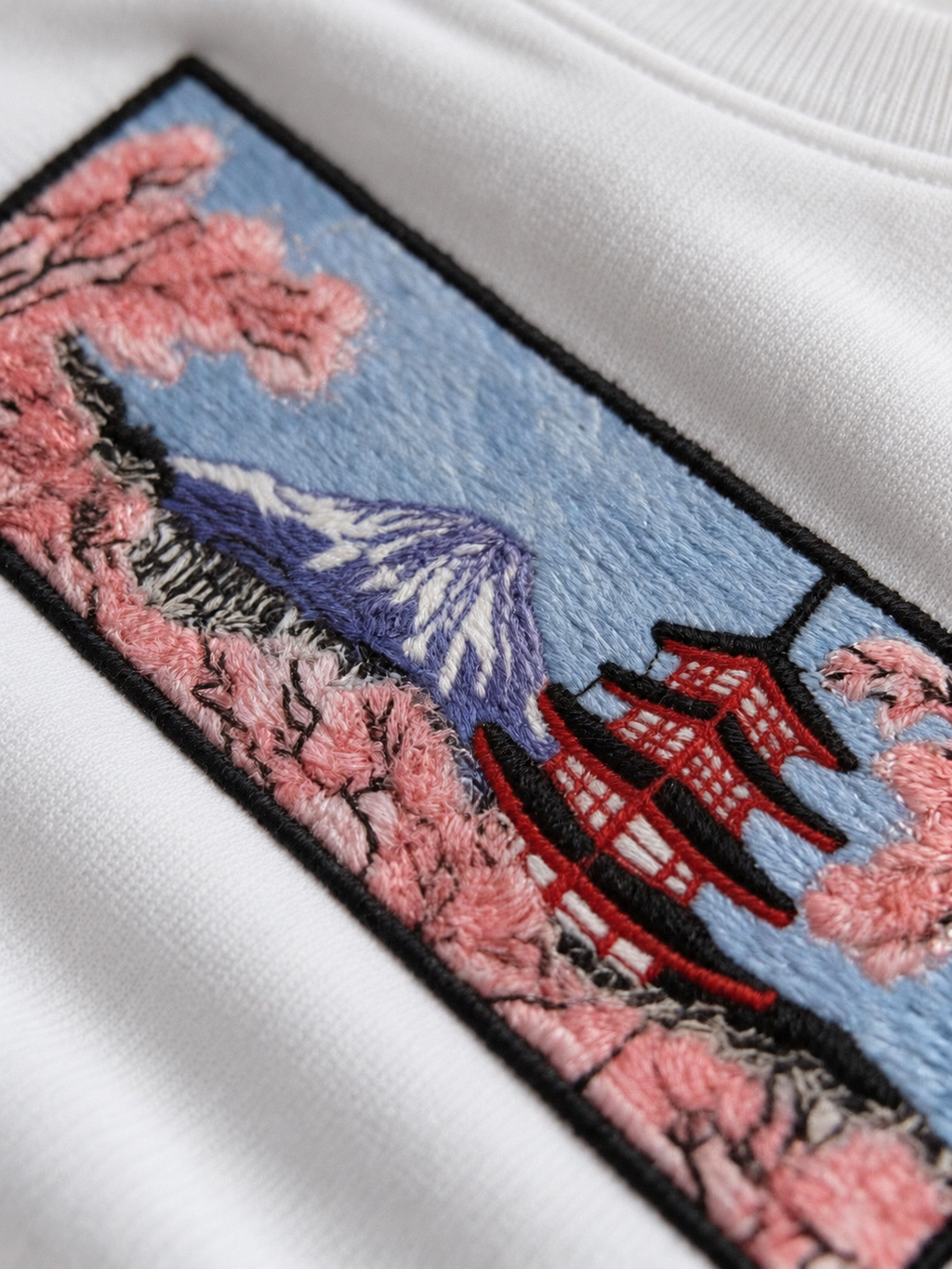 Fuji Japon Nakışlı Sweatshirt