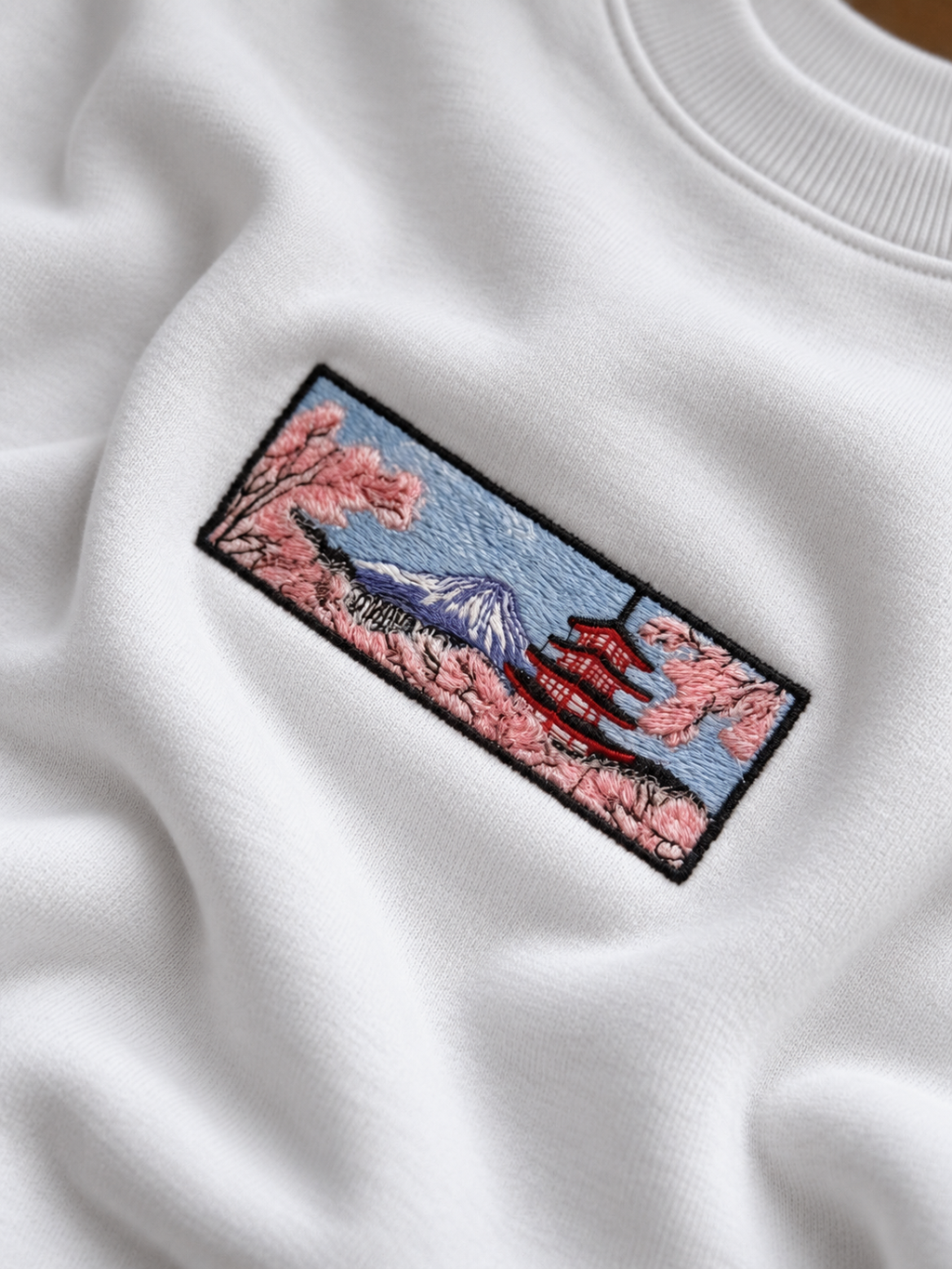Fuji Japon Nakışlı Sweatshirt