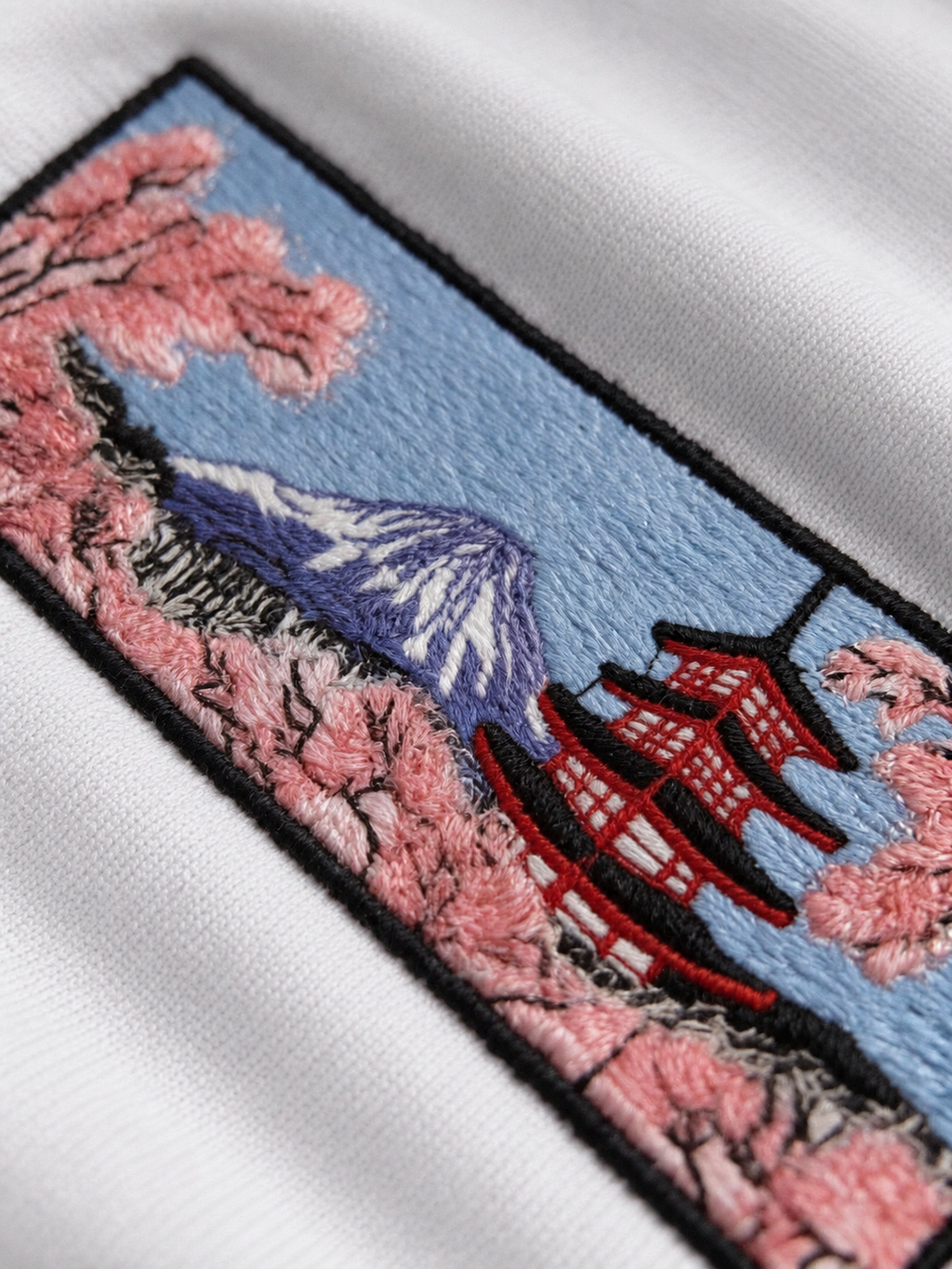 Fuji Japon Nakışlı Sweatshirt
