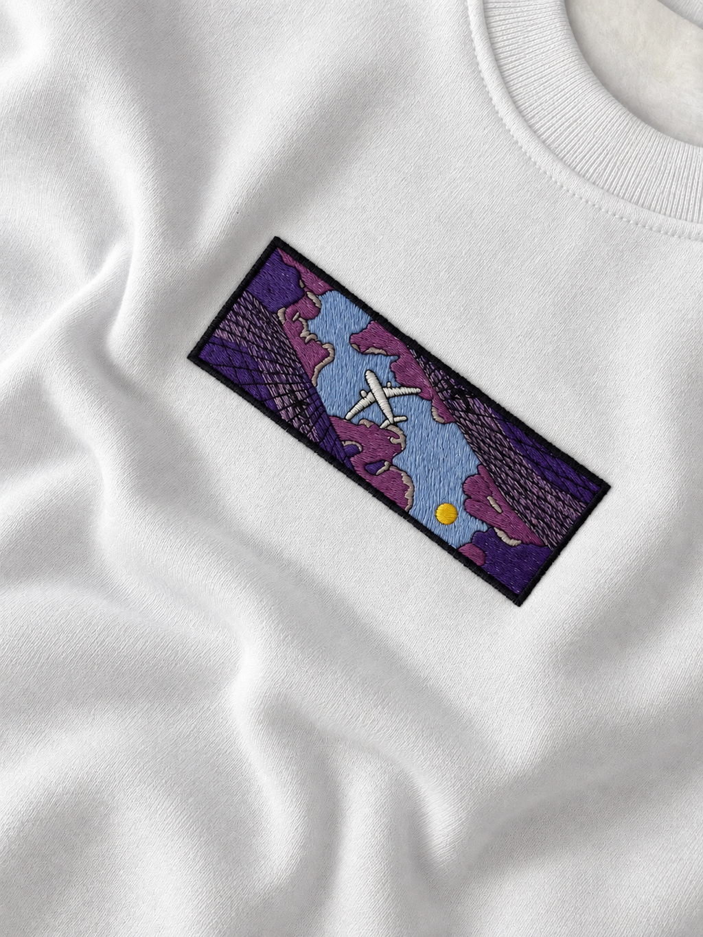 Purple Horizon Nakışlı Sweatshirt