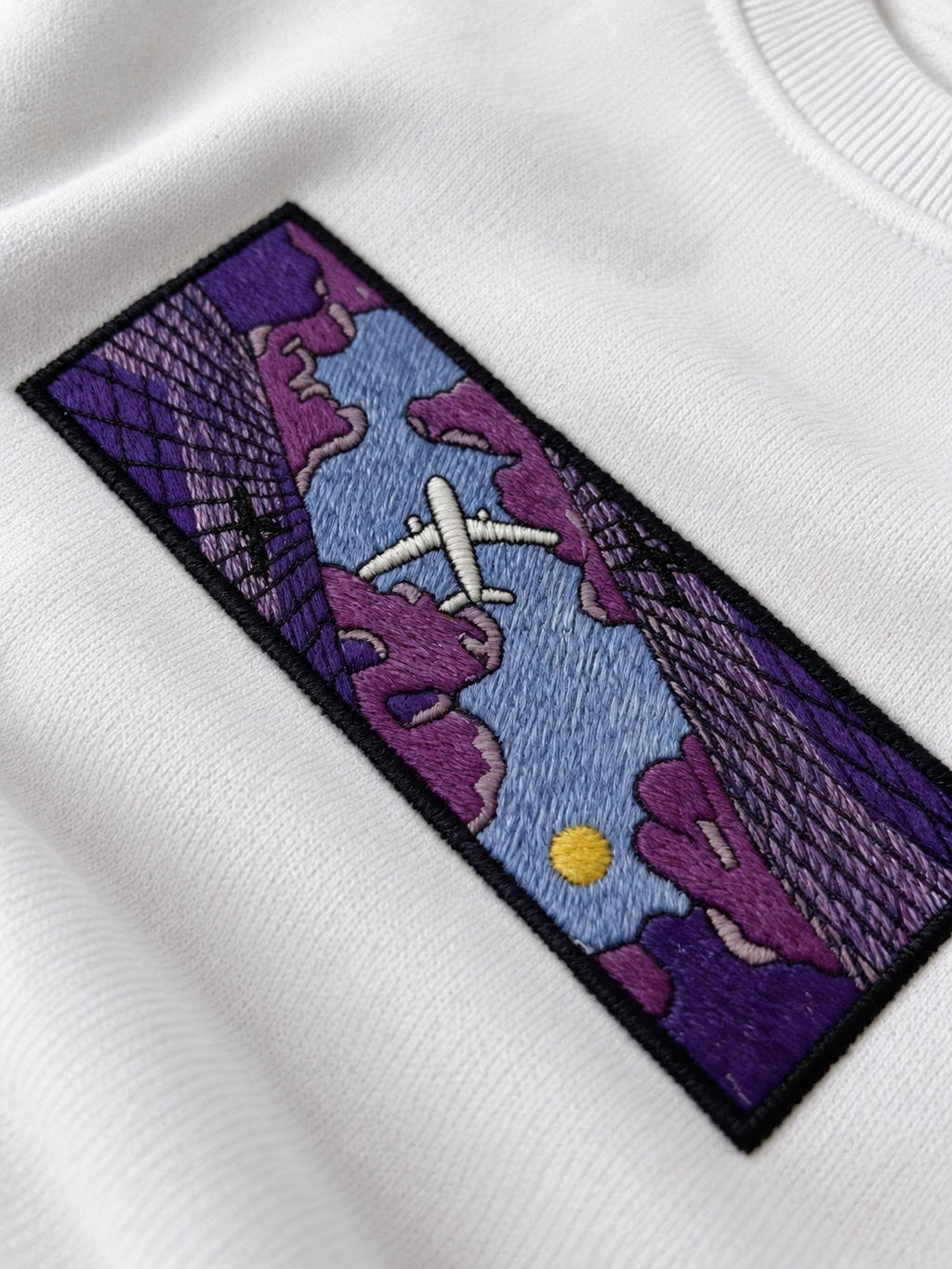 Purple Horizon Nakışlı Sweatshirt