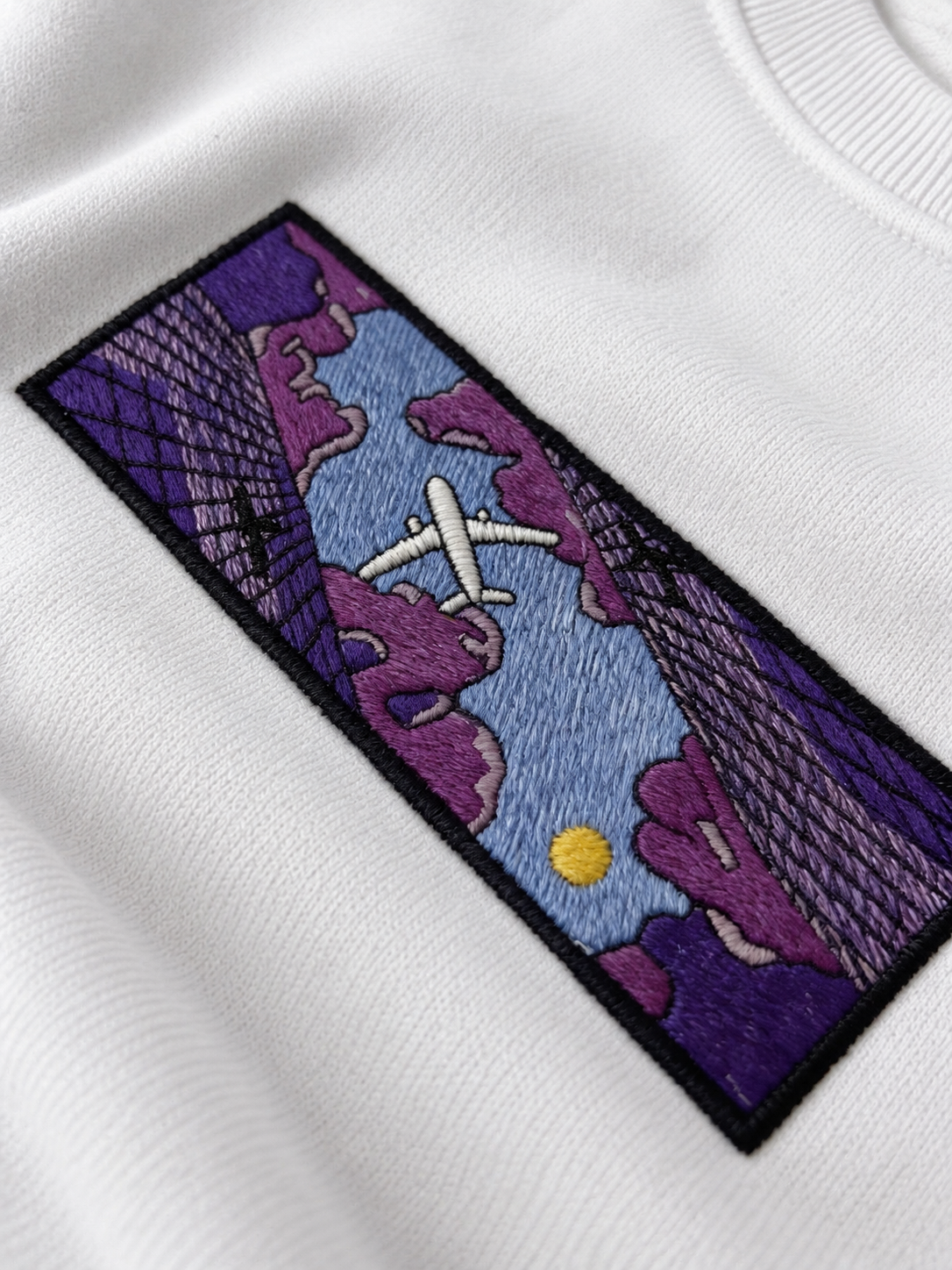 Purple Horizon Nakışlı Sweatshirt