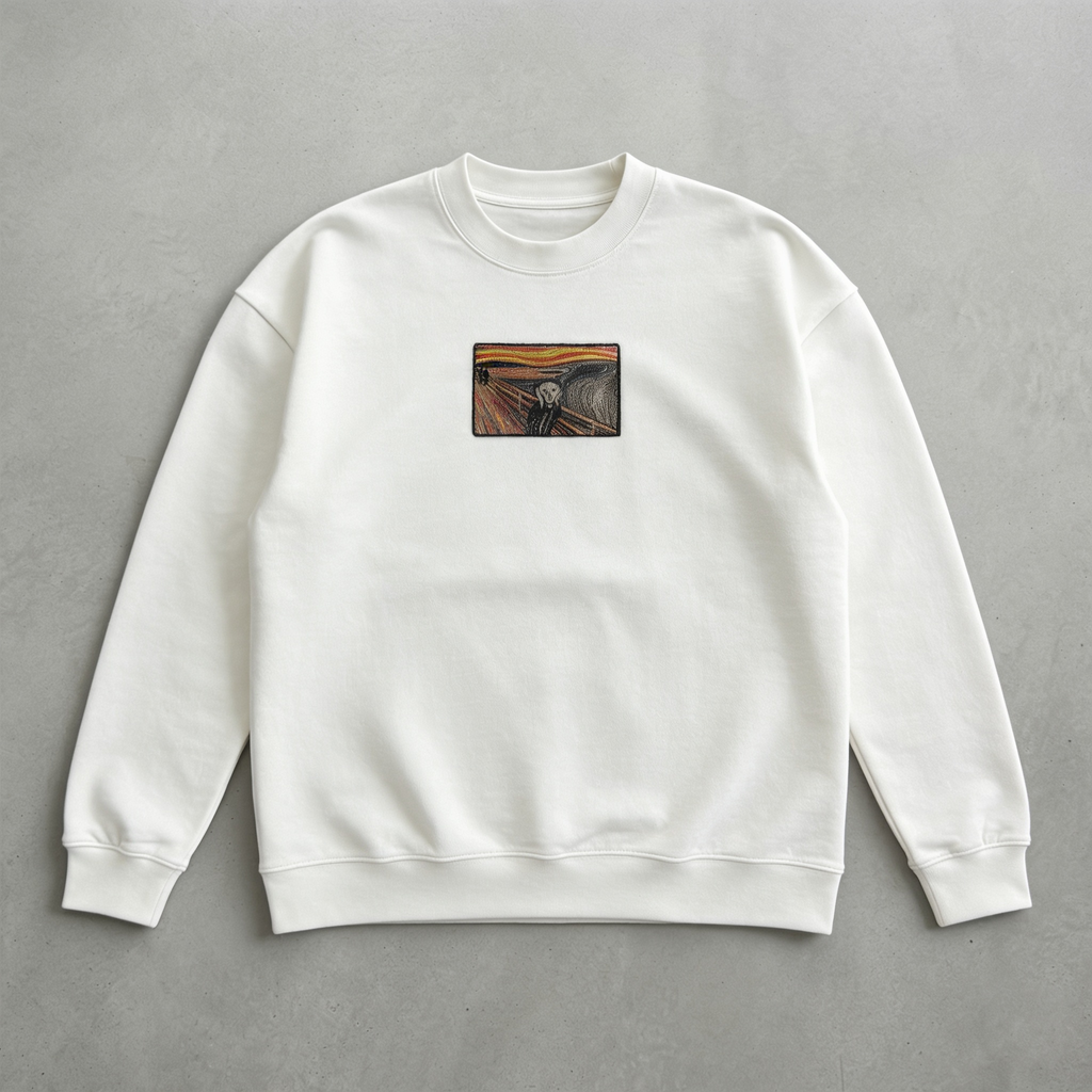 Çığlık Nakışlı Sweatshirt