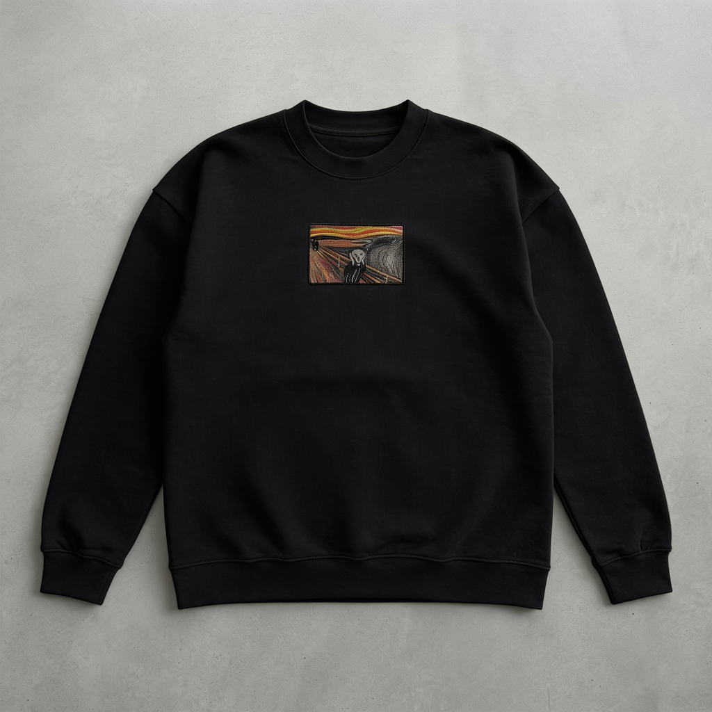 Çığlık Nakışlı Sweatshirt