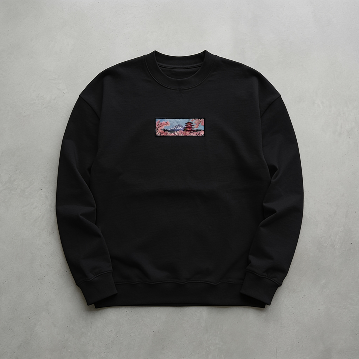 Fuji Japon Nakışlı Sweatshirt
