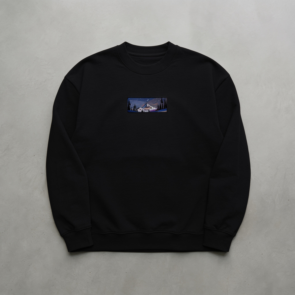 Gece Yarısı Nakışlı Sweatshirt