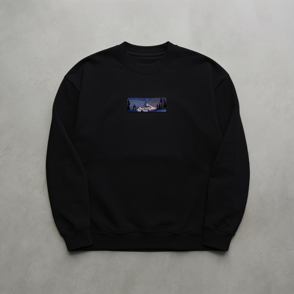 Gece Yarısı Nakışlı Sweatshirt