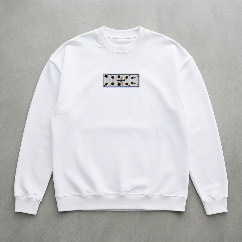 Gökyüzüyle Randevu Nakışlı Sweatshirt