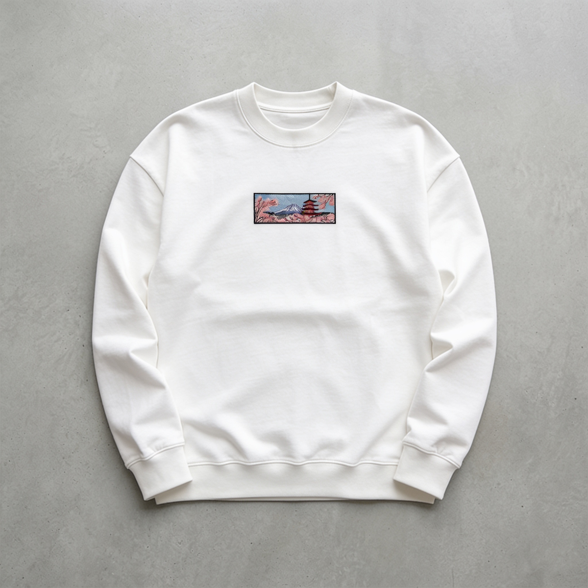 Fuji Japon Nakışlı Sweatshirt