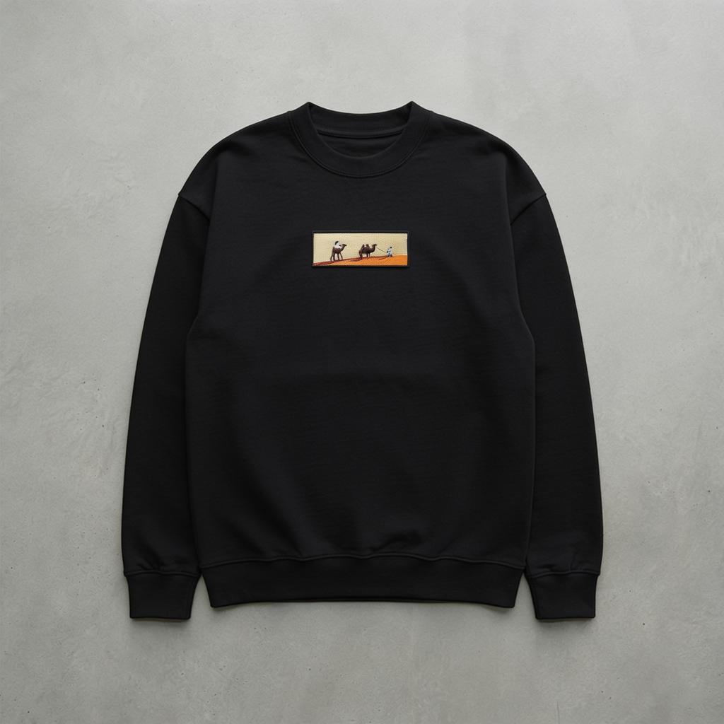 Kervanın Gölgesi Nakışlı Sweatshirt