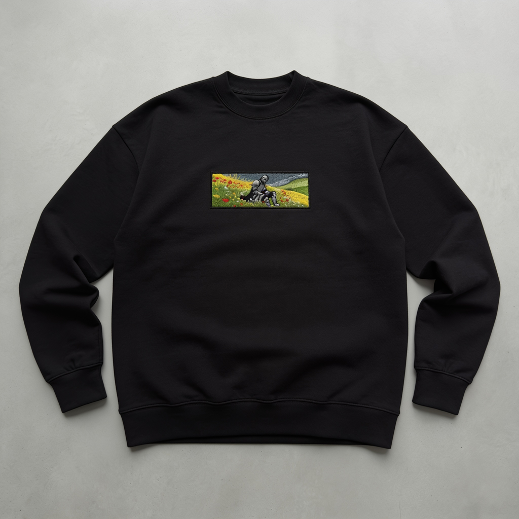 Knight Nakışlı Sweatshirt