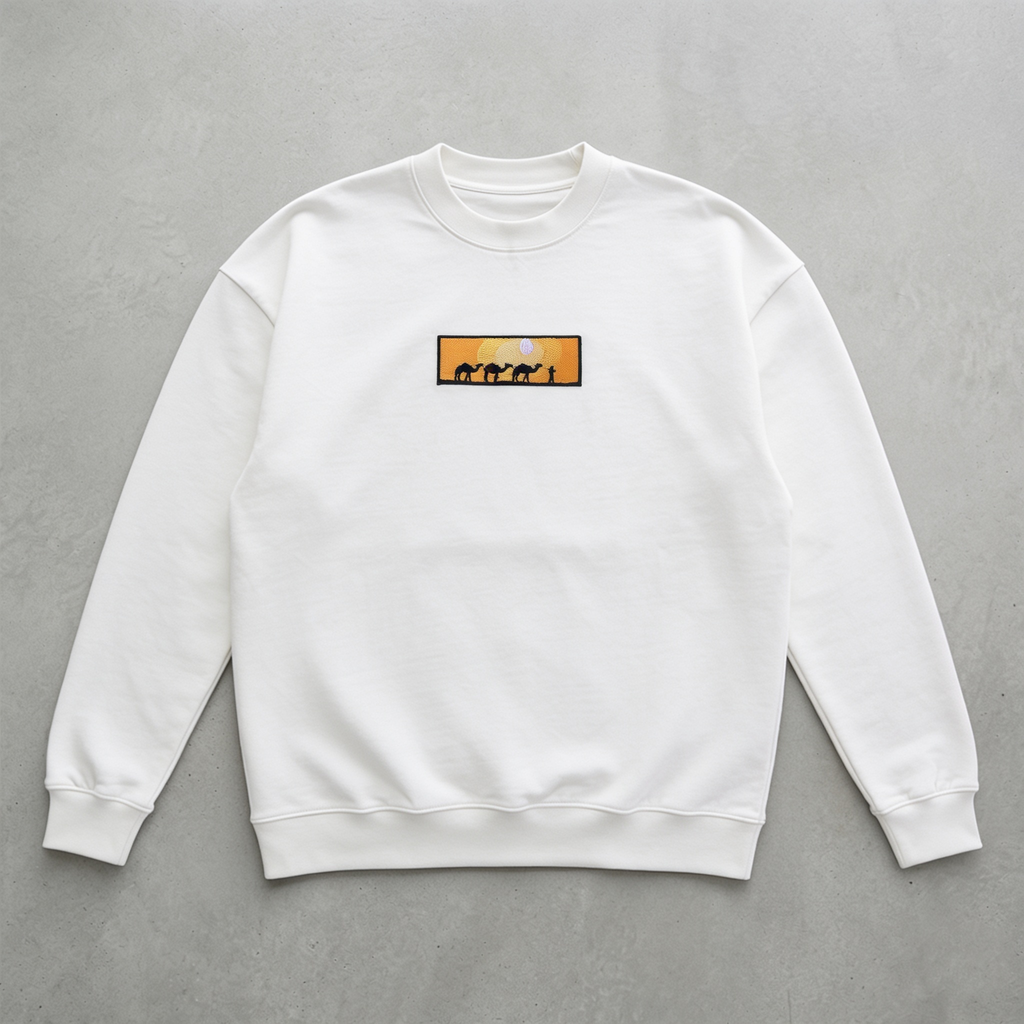 Kumdan İzler Nakışlı Sweatshirt