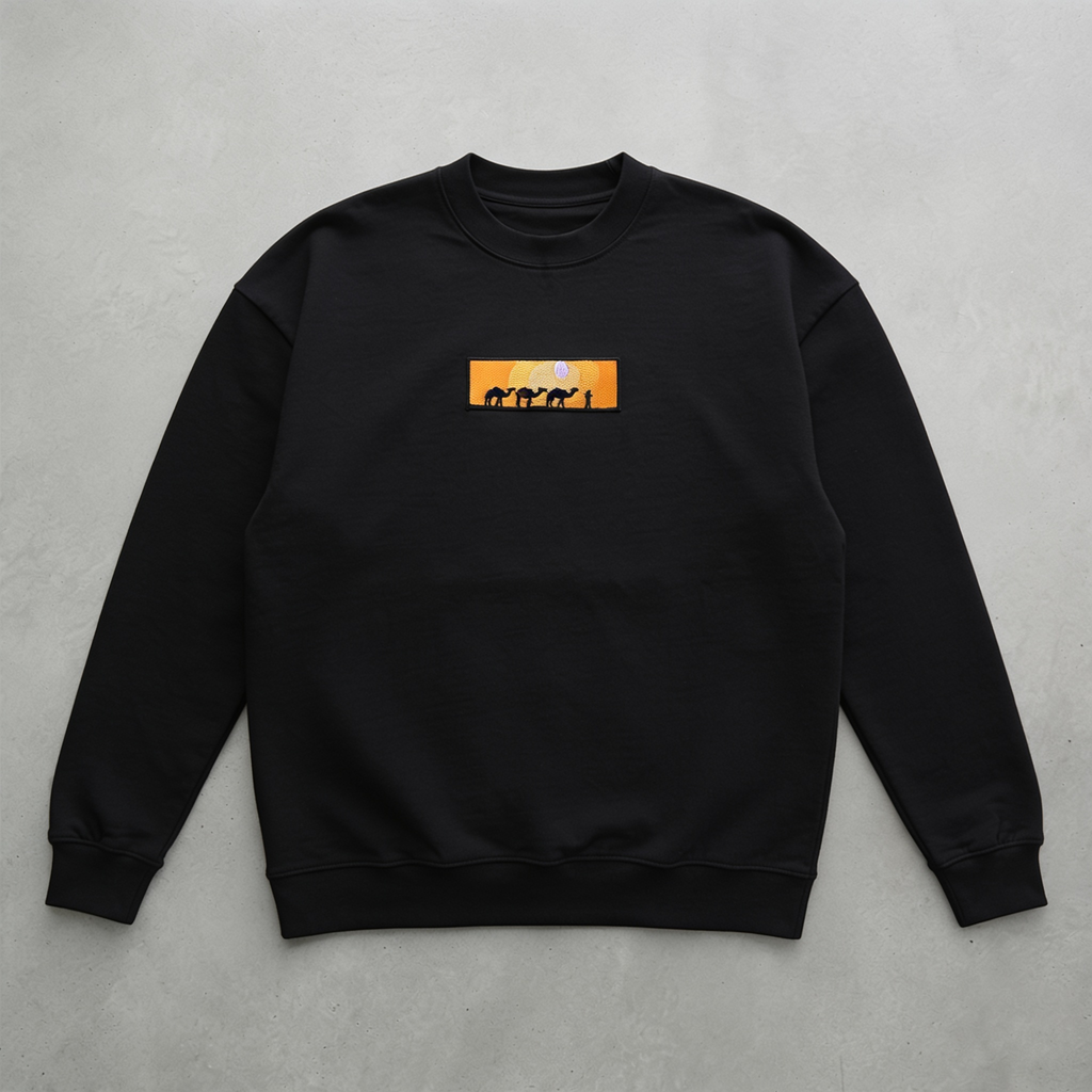 Kumdan İzler Nakışlı Sweatshirt