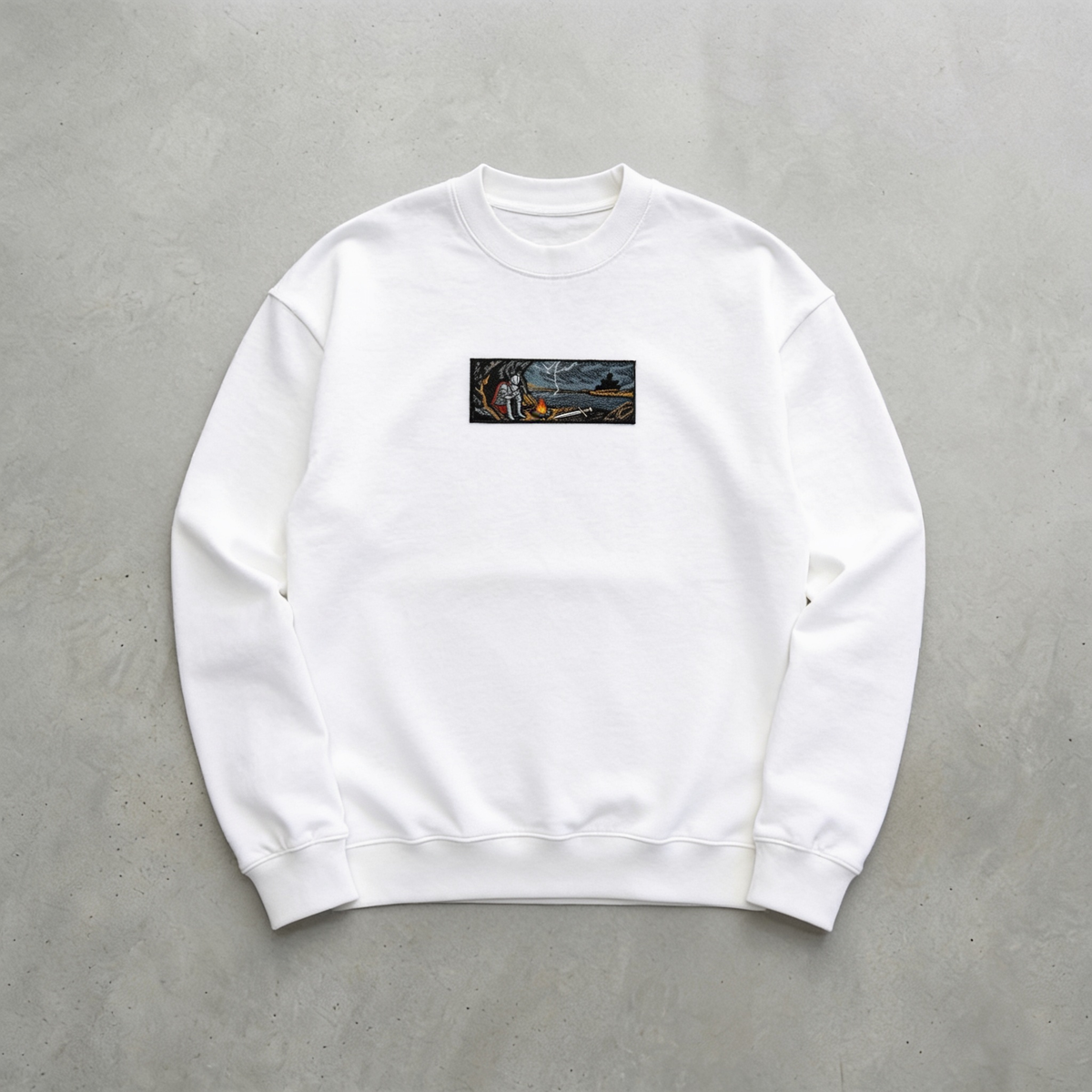 Lone Knight Nakışlı Sweatshirt