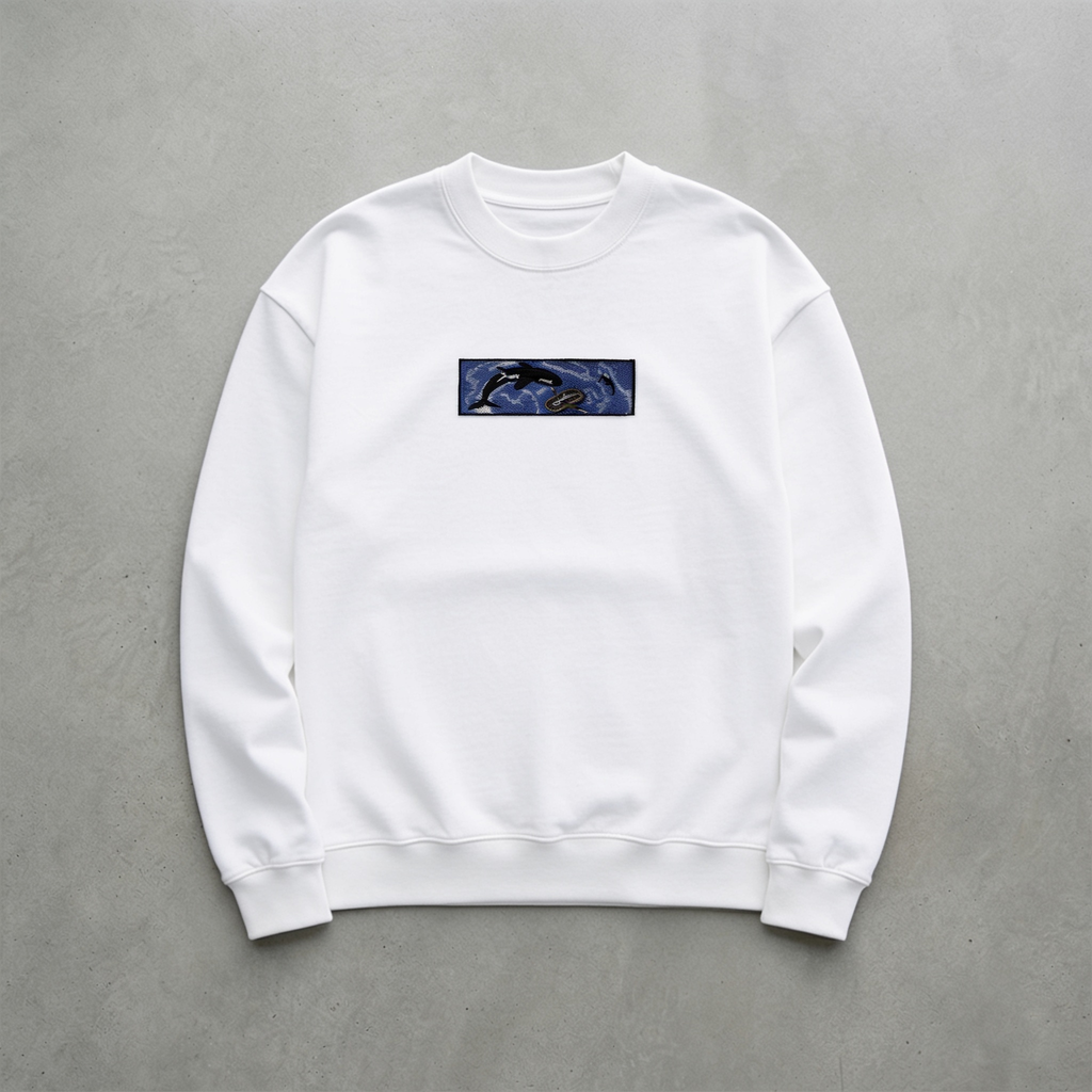 Okyanus Nakışlı Sweatshirt