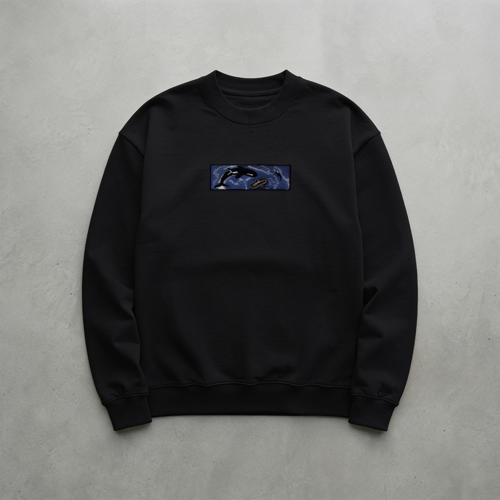 Okyanus Nakışlı Sweatshirt