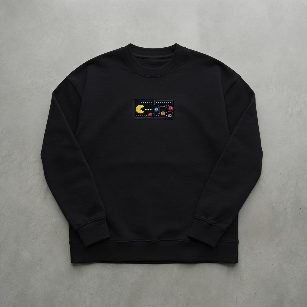 Pac-Man Nakışlı Sweatshirt
